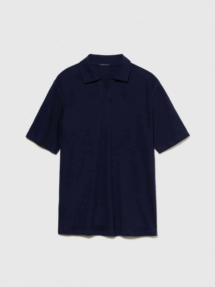 Regular fit polo - men's polos - Dark Blue | Sisley image number 6